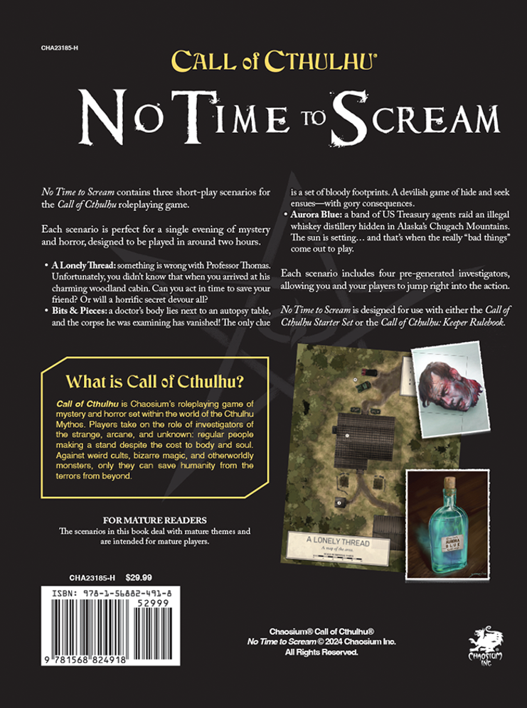 Call of Cthulhu No Time to Scream