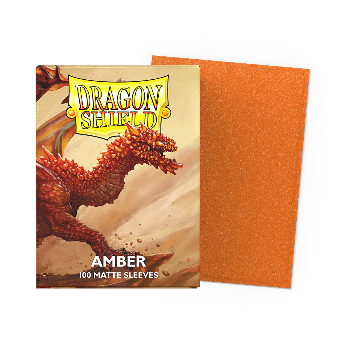 Dragon Shield Matte Sleeves Amber - 100 stk (63x88 mm)