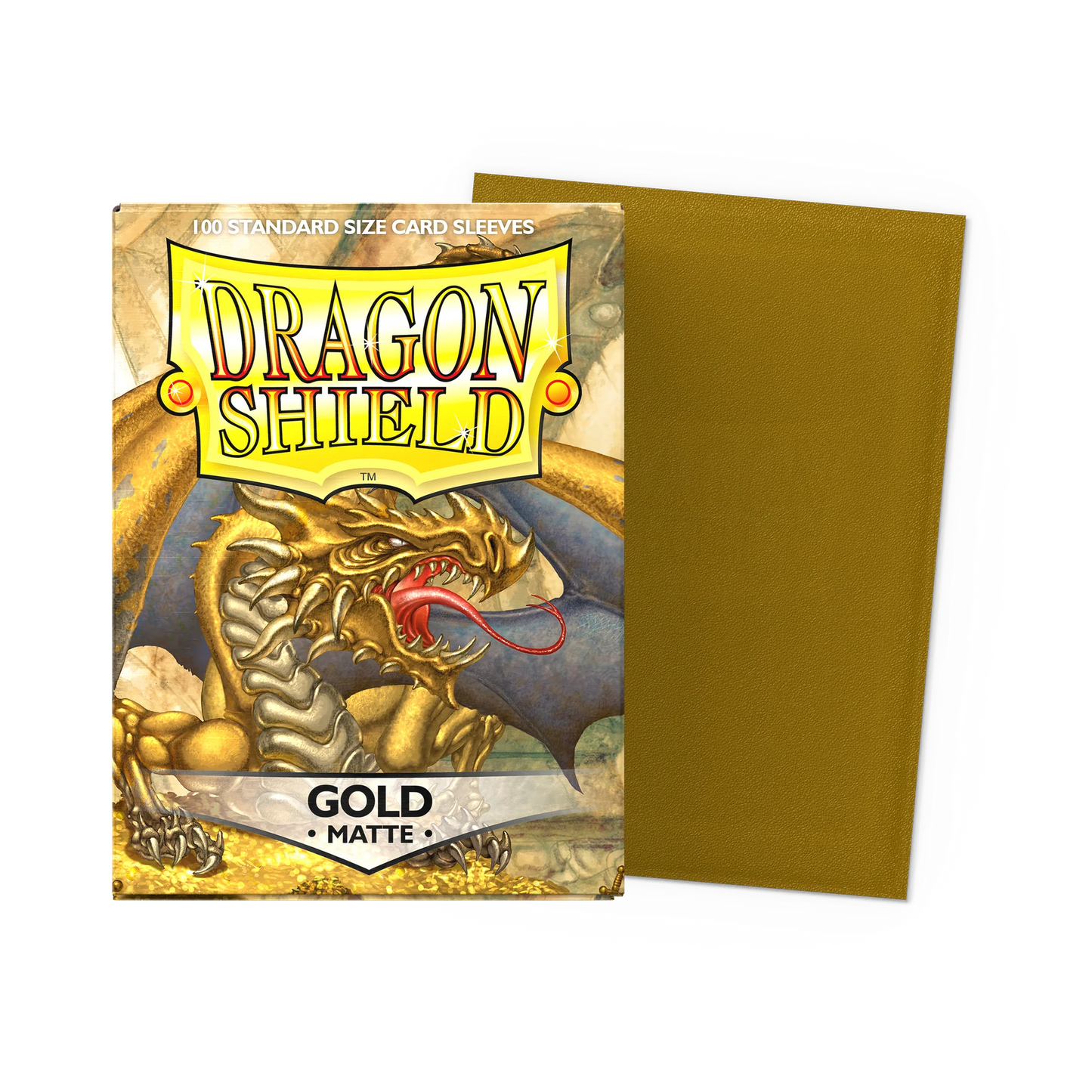 Dragon Shield Matte Sleeves Gold - 100 stk (63x88 mm)