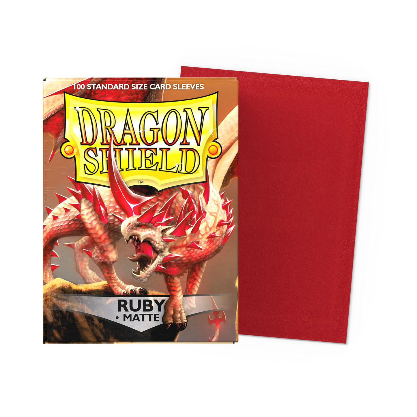 Dragon Shield Matte Sleeves Ruby - 100 stk (63x88 mm)