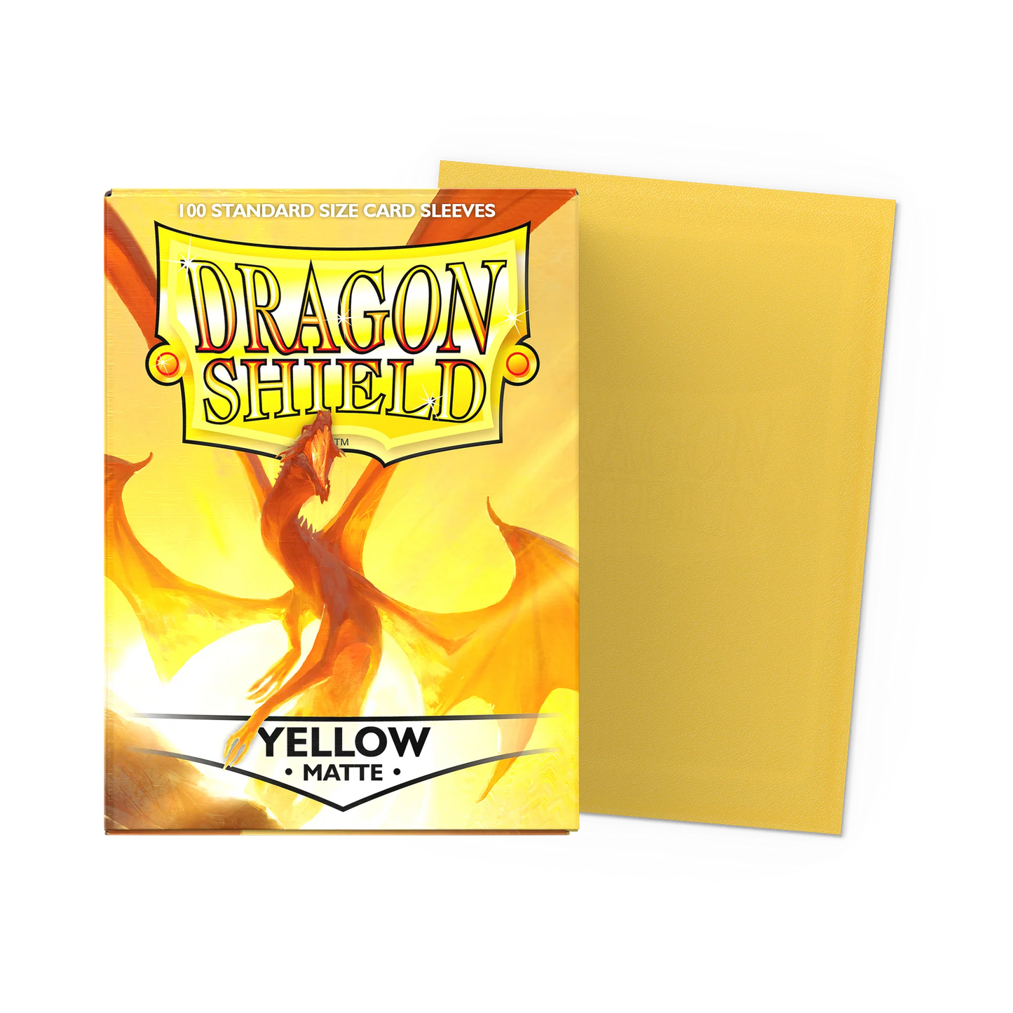 Dragon Shield Matte Sleeves Yellow - 100 stk (63x88 mm)
