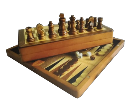 Backgammon, skak og dam 3-i-1
